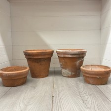 4 Vintage Terracotta Pots 2 @