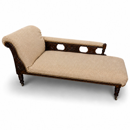 Victorian mahogany chaise - mahogany,