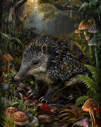 Lowland streaked tenrec - tenrec, among