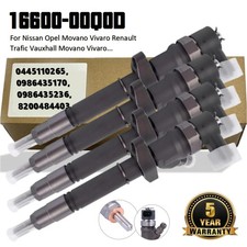 4X Diesel Fuel Injector for Renault Trafic Master Vauxhall Vivaro 0445110265