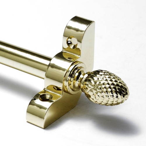 Polished brass stair rods - brass,