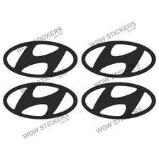 Hyundai Stickers x4 decal