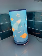Space Themed Bedside Lamp 10” High