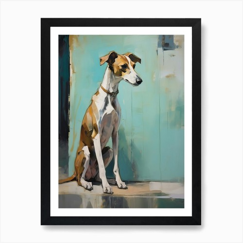 Whippet dog painting light - painting, in
