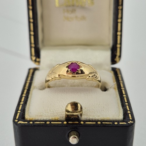 Vintage ruby ring gold - ruby,