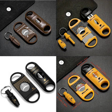 3Pcs Luxury Cigar Cutter Set V-cut Straight Cut 3 Colours Sets UK