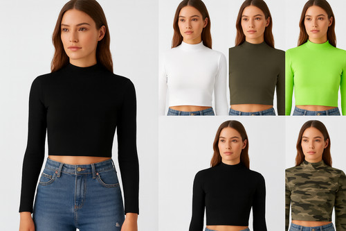 Women mock neck long sleeve - women,