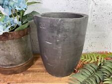 Vintage Rustic Smelting Casting Crucible Plant Pot Garden Planter