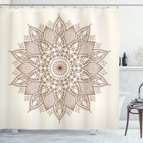 Retro shower curtain tribal - shower,