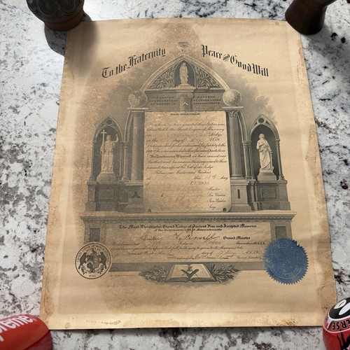 Master mason certificate - master,