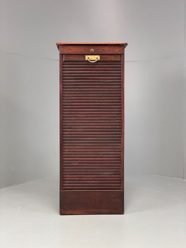 Vintage tambour cabinet oak - vintage,