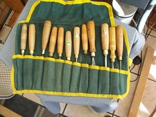 12 wood carving tools,including Ashley iles.