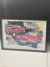 Citroen Ax Gti Poster Framed Rare Car