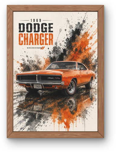 1969 dodge charger poster - 1969,