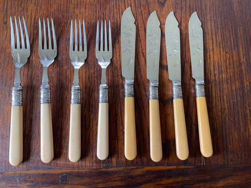 Antique set hallmarked - of,