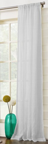 Linen look plain voile net - linen,