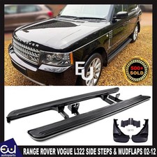 SIDE STEPS RUNNING BOARDS & MUDFLAPS KIT  FOR RANGE ROVER VOGUE L322 OE 2002-12