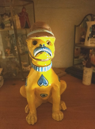 Antique mosanic pottery police - pottery,