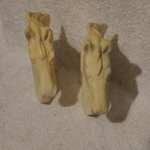 Vintage horse head book ends - head,