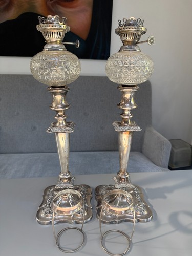 Pair antique hinks - of, silver