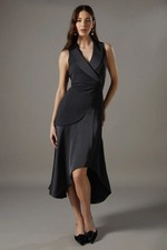 Coast Black Midi Dress Womens