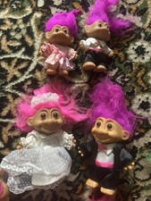 Russ Trolls Wedding Bride Groom Bridesmaid Paige Boy Doll 90s Vintage