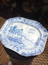 Antique Victorian Blue & White