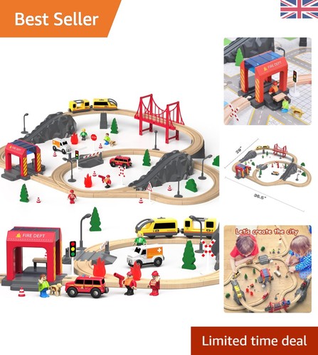 Battery powered wooden train - wooden,
