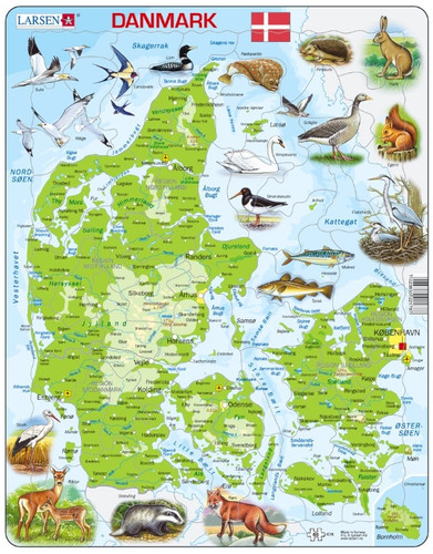 Map denmark danmark with - denmark/,