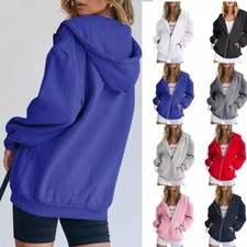 Women Long Sleeve Plain Hoodie