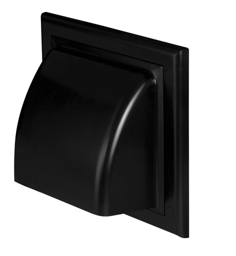 Black external hooded wall air - black,