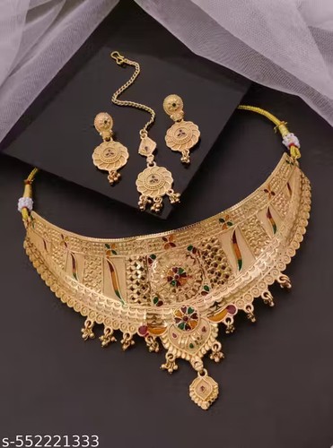 Gold plated jewellery set rani - gold, set,rani