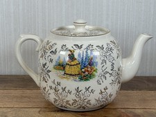 Vintage Crinoline Lady Large Decorative Ceramic Tea Pot 14cm Tall