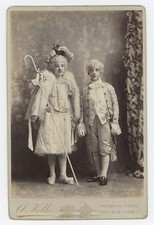 Cabinet Card Children in Fancy Dress Little Bo Peep Victorian Costume Photo