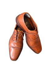 Allen Edmonds Park Avenue Cap Toe Oxfords Brown  7.5 Good Condition