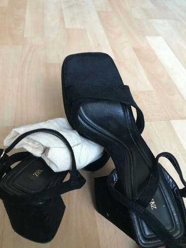 Zara black faux suede - , platform