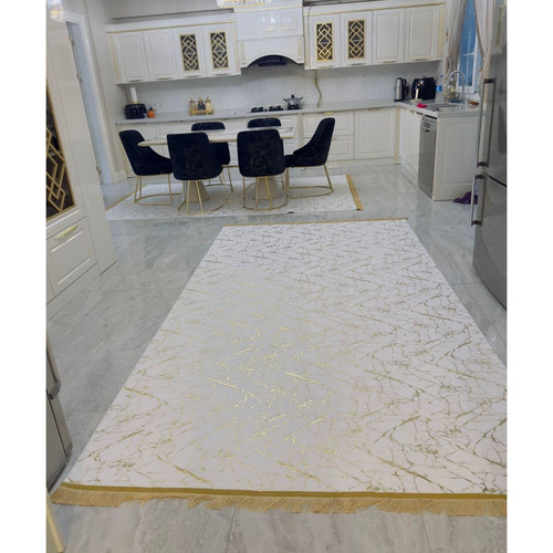 Luxurious gold shimmer rug - luxurious,
