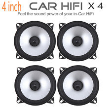 4x 4'' Car Speaker 60W 2 Way Auto Audio Music Stereo Hifi Coaxial Speakers UK