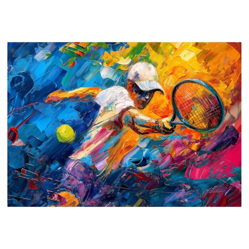 Dynamic tennis abstract poster - abstract,