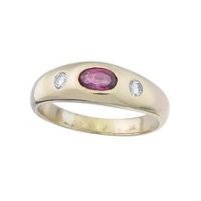 Band Ring Ruby Brilliant 585
