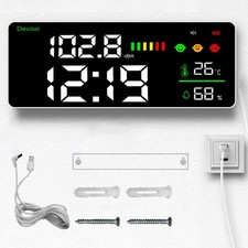 Wall Mounted Decibel Meter High Accuracy Digital Noise Meter 30 to 130 dBA USB