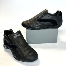 Lonsdale Camden Slip On Trainers Shoes Junior Boys Leather Black UK 5 RRP £39.99