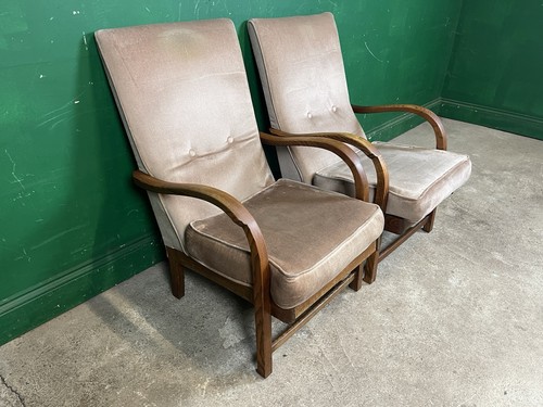Pair vintage oak bentwood - vintage,