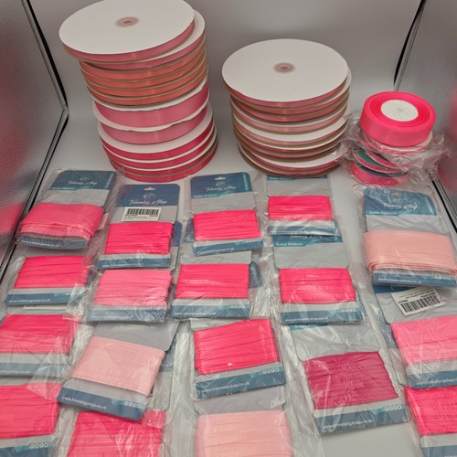 Large pink ribbon bundle - ribbon,