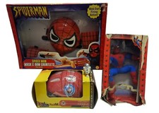 SPIDER-MAN MASK & ARM GAUNTLETS, BICYCLE HELMET & PLUSH DOLL SET (SK)