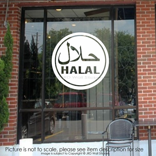 Halal shop sign sticker