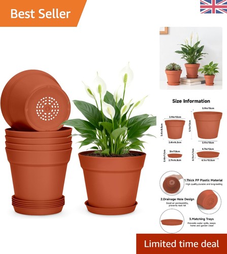 Piece terracotta plastic - 6-piece,