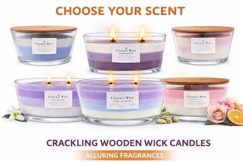 Crackle wick scented wooden - wick,