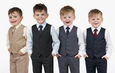 Boys Suits 4 Piece Waistcoat