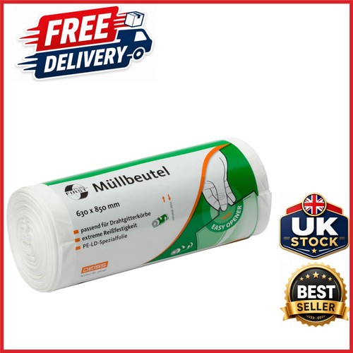 White bin liners - 40, 630mm